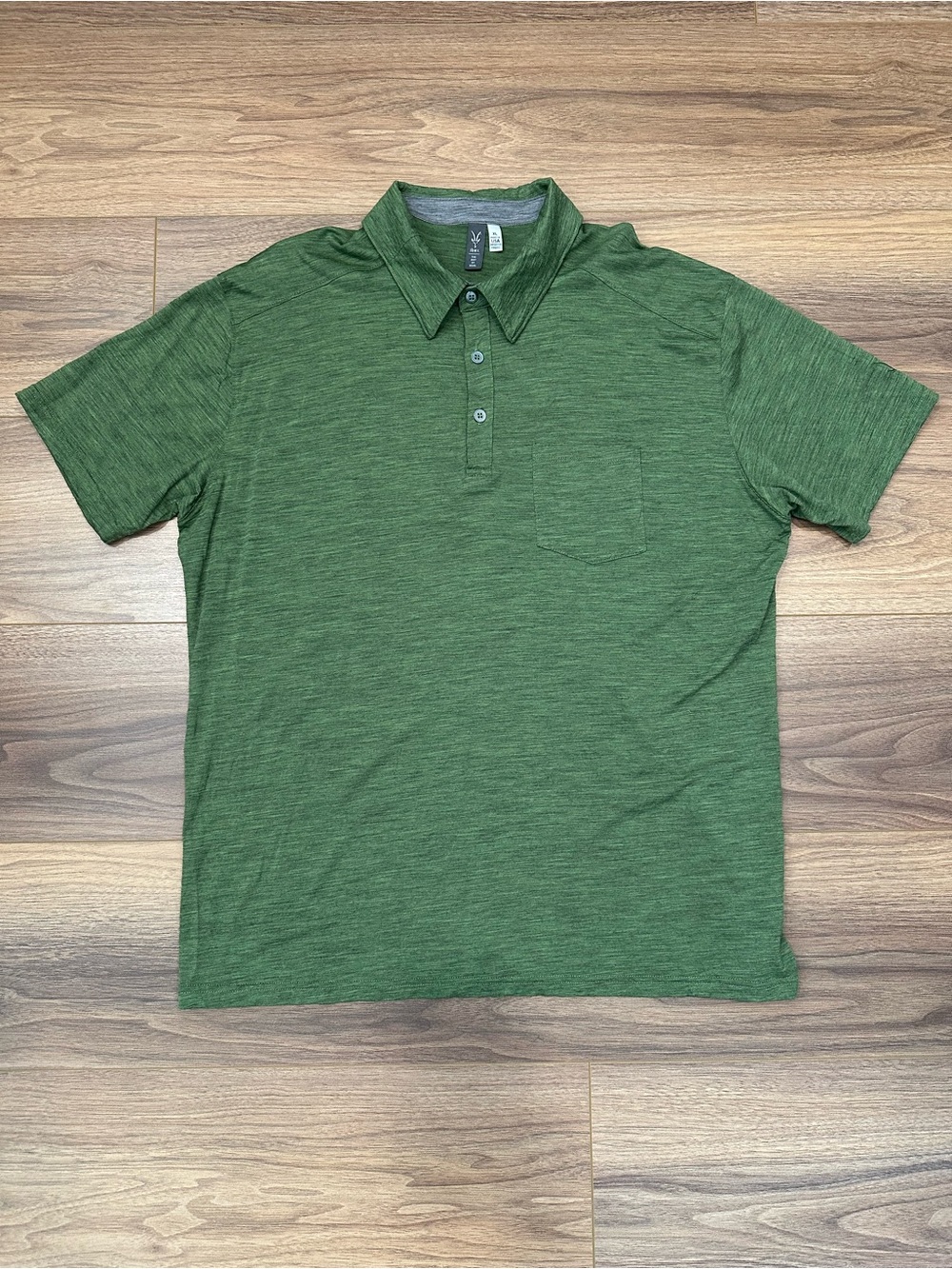 Ibex Merino Wool OD Polo in Green Size XL
